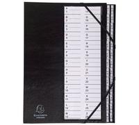Trieur rigide Exacompta Ordonator alphabétique 26 divisions noir