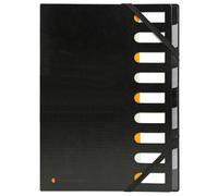 Trieur rigide HARMONIKA® Exactive® dos extensible 9 compartiments - Noir
