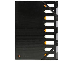 Trieur rigide HARMONIKA® Exactive® dos extensible 9 compartiments - Noir