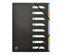 Trieur standard Oxford Memphis A4 8 positions couverture polypro noir