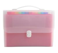 Exacompta 4x Trieur valisette avec poignée 24 compartiments A4 Cristal 55698E