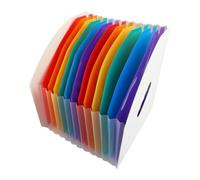 Trieur Valisette Plastique 19 Compartiments Trieur Valisette(B) | 13 poches extensibles, format pour a4+, plastique , pour idéal bureau et école, étiquettes incluses
