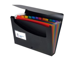 Trieur valisette plastique à soufflet Viquel Rainbow Class 12 divisions