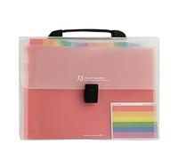 Trieur valisette, trieur extensible 13 compartiments A4, classeur de documents grande capacité avec etiquettes colorées, rangement papier bureau plastique portable pour feuilles A4 et courrier