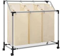 Trieuse à linge avec 3 sacs Crème Acier