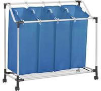 Trieuse à linge avec 4 sacs Bleu Acier