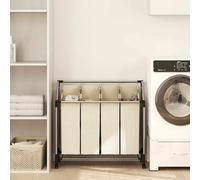 Trieuse à linge vidaXL - 4 sacs crème