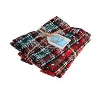 Trimits Fat Quarter Lot de 4 Imprimé Rouge, Noël Tartan, 54 x 45cm GTC149