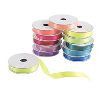 Trimits Lot de 12 sachets en ruban satiné pour rubans fluorescents 10 mm x 2 m 10 mm x 2 m