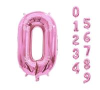 Trimming Shop 32 "Grands Ballons de Feuille, Nombre 0 Ballon, Self scellant des Ballons d'hélium pour Anniversaire, Mariage, Fournitures de fête, décoration, Ballons de Feuille pour fêtes, Rose