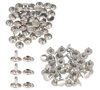 Trimming Shop Ensemble de 100 Pieces 6mm Tubulaire Double Capuchon Rivets Craftsman Réparation Cadre Clous - Argent, 8 mm