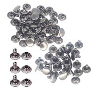 Trimming Shop Ensemble de 100 Pièces 6mm Tubulaire Double Capuchon Rivets Craftsman Réparation Cadre Clous - Gunmetal Noir, 12MM