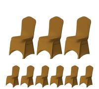 Trimming Shop Lot de 10 housses de chaise avant de mariage en élasthanne arquées en tissu extensible, amovibles et lavables - Housses de protection universelles pour mariage, banquet, fête de Noël,