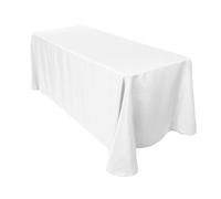 Trimming Shop Nappe en Coton Blanche Rectangle pour Mariage, Fête de Noël et Autres Événements 70 X 108 inches - Protection en Tissu Lavable et décoration de Table, (Une pièce)