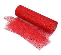 Trimming Shop Rouleau de ruban en tulle de Noël avec paillettes en maille en tissu, 27,9 cm x 24,6 m avec paillettes brillantes pour arbre de Noël, chemin de table, mariage, décoration de banquet