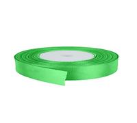 Trimming Shop Rouleau de ruban vert classique - 10 mm x 25 m - Satin double face aux couleurs vives - 100 % polyester - pour emballage cadeau, décoration, loisirs créatifs - Lavable en machine