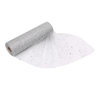 Trimming Shop Rouleau d'organza pailleté Argenté 29 cm x 25 m