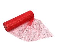 Trimming Shop Rouleau d'organza rouge pailleté 29 cm x 25 m pour travaux manuels de Noël