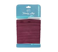 Trimming Shop Ruban gros-grain bordeaux 15 mm x 10 m - Ruban en polyester côtelé durable pour emballage cadeau, décoration de gâteaux, nœuds pour cheveux, couture, artisanat et emballage