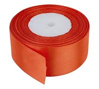 Trimming Shop Ruban Orange 40 mm x 25 mètres, Satin Double Face, Couleur vive, 100% Polyester, pour Emballage Cadeau, décoration, Loisirs créatifs, Lavable en Machine