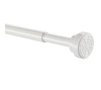 Tringle à rideau auto-tendue - Rail extensible sans perçage ni trou - Tige de 125 à 220 cm - Blanc
