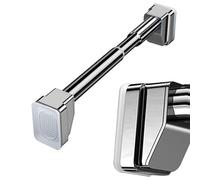 Tringle À Rideau De Douche Barre Rideau Extensible Sans Perçage 3m 4m 5m, Tringle Télescopique, Ne Rouille Jamais Tringle Extensible Pour Rideaux De Chambre À Coucher(Metallic,360-450cm)