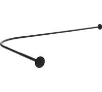 Tringle à rideau de douche en L - Rail d'angle - Réglable 70-95 x 105-165 cm - Pour baignoire et douche - Noir