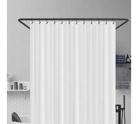 Tringle à rideau de douche - en U - dimensions 75 x (150-190) x 75 cm - métal - longueur réglable - noir