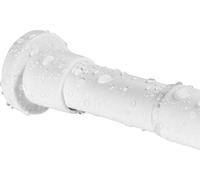 Tringle à rideau de douche rétractable, 78-224 cm, blanche, pour salle de bains