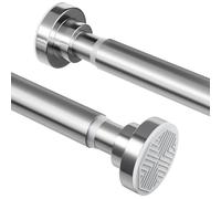 Tringle à rideau de douche sans perçage en acier inoxydable 70 à 190 cm | FeinKulturia Barre télescopique extensible, Antirouille et antidérapante, Barre de douche réglable, Idéale pour salle de bain