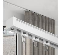Tringle à Rideau de Douche télescopique réglable - Rail Double Robuste de 2 mm, Installation Facile, Rail de Plafond dissimulé, Conception Robuste et Peu encombrante pour