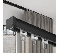 Tringle à Rideau de Douche télescopique réglable - Robuste, Facile à Installer, Double Rail de 2 mm d'épaisseur avec Rail de Plafond dissimulé - Solution Peu encombrante