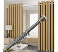 Tringle à rideau de douche télescopique réglable sans perçage de 0,4 m à 5 m Gris Parfait pour la maison et la salle de bain (4,15 m)
