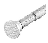 Tringle à rideau de douche, tringle de douche rétractable sans perçage, 70-165,5 cm, tringle à rideau de douche réglable argentée, inoxydable et antidérapante, utilisable dans la salle de bain