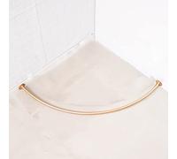 Tringle À Rideau pour Cabine D'essayage - Tringle À Rideau pour Vestiaire De Magasin De Vêtements - Etagère pour Anneau De Rideau - Support Mural pour Tringle À Rideau d'angle (Couleur : Gold, Taill