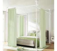 Tringle à rideau sans perçage - Séparateur de pièce - 122 à 305 cm en hauteur - 71 à 380 cm en largeur - Blanc