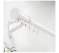 Tringle à rideau silencieuse Monorail - Tringle réglable en aluminium de 1,8 m - Système de poulie de montage latéral - Séparateur de pièce coulissant occultant - Idéal pour la décoration d'intérieur