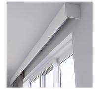 Tringle à rideaux 3 en 1 en métal pour montage mural/plafond - cantonnière double rail pour salon et chambre à coucher - 300 cm - Solution élégante de rideau de fenêtre au design mural