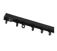 Tringle à rideaux auto-adhésive sans perçage, 1,8 m pour baie vitrée | Design pliable avec montage supérieur ou latéral et rouleaux silencieux ultra-fins ; disponible en longueurs de 0,5 m à 4 m