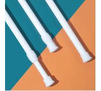 Tringle À Rideaux Avec Ressort De Tension, Blanc, 40-70, Tringle À Rideaux À Longueur Réglable, Tringle Télescopique Pourdouche