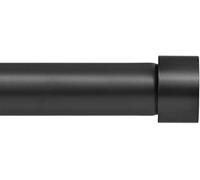 Tringle à rideaux décorative pour fenêtre - Design Ivilon - Diamètre 2,5 cm - 28 à 120 cm - Couleur : noir