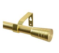 Tringle à rideaux en métal extensible et réglable de 16/19 mm de diamètre avec paire d'embouts de fixation 70-120 cm