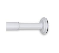 Tringle à rideaux extensible entre 2 murs - 60/90 cm - Blanc