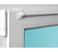 Tringle à rideaux « Florida » extensible 60-80 cm + 1 paire de supports à fixer en haut sur la fenêtre - universelle - blanc