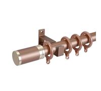 Tringle à rideaux lourde de 2,6 m avec anneaux amovibles et supports en aluminium, parfaite pour portes et supports muraux (260 cm)