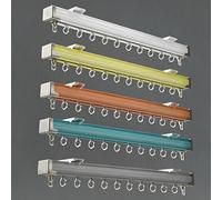 Tringle à rideaux réglable en aluminium de 60 cm avec poulie Silen Opion pour cloisons de séparation dans les salons et les chambres à coucher Design blanc