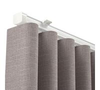Tringle à rideaux robuste en aluminium - Support mural/plafond, design vague d'eau pour un blocage optimal de la lumière, parfait pour bureau, salon et chambre à coucher (230 cm)