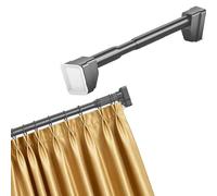 Tringle À Rideaux Sans Perçage Barre De Rideau Extensible 3m 4m 5m Tringle Rideaux En Acier Inoxydable Tringle Télescopique Pour Penderie Cintre Salle De Bains Balcon Ø 33 Mm(Gris,410-500cm)
