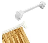 Tringle À Rideaux Sans Perçage Barre De Rideau Extensible 3m 4m 5m Tringle Rideaux En Acier Inoxydable Tringle Télescopique Pour Penderie Cintre Salle De Bains Balcon Ø 33 Mm(Blanc,410-500cm)