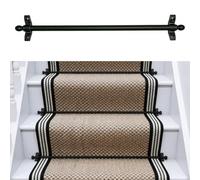 Tringle à tapis d'escalier - Tige simple avec vis et supports, tube en laiton creux de 24" à 40" (61cm à 102cm) pour la maison, les hôtels et la décoration d'escaliers commerciaux